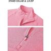imageTACVASEN Mens 14 Zip Shirts Long Sleeves Lightweight Sun Protection UPF 50 Tops Running Workout GolfPink