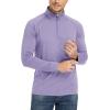imageTACVASEN Mens 14 Zip Shirts Long Sleeves Lightweight Sun Protection UPF 50 Tops Running Workout GolfPurple