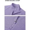 imageTACVASEN Mens 14 Zip Shirts Long Sleeves Lightweight Sun Protection UPF 50 Tops Running Workout GolfPurple