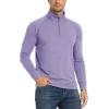 imageTACVASEN Mens 14 Zip Shirts Long Sleeves Lightweight Sun Protection UPF 50 Tops Running Workout GolfPurple