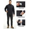 imageTACVASEN Mens Lightweight Softshell Jacket Fleece Lined Waterproof Tactical Rain Zip Up Winter Coat Windbreaker Casual01black