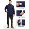 imageTACVASEN Mens Lightweight Softshell Jacket Fleece Lined Waterproof Tactical Rain Zip Up Winter Coat Windbreaker Casual02navy