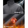 imageTACVASEN Mens Lightweight Softshell Jacket Fleece Lined Waterproof Tactical Rain Zip Up Winter Coat Windbreaker Casual03dark Grey