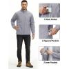 imageTACVASEN Mens Lightweight Softshell Jacket Fleece Lined Waterproof Tactical Rain Zip Up Winter Coat Windbreaker Casual04light Grey