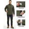 imageTACVASEN Mens Lightweight Softshell Jacket Fleece Lined Waterproof Tactical Rain Zip Up Winter Coat Windbreaker Casual05army Green