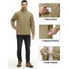 imageTACVASEN Mens Lightweight Softshell Jacket Fleece Lined Waterproof Tactical Rain Zip Up Winter Coat Windbreaker Casual06khaki