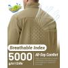 imageTACVASEN Mens Lightweight Softshell Jacket Fleece Lined Waterproof Tactical Rain Zip Up Winter Coat Windbreaker Casual06khaki