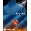 imageTACVASEN Mens Lightweight Softshell Jacket Fleece Lined Waterproof Tactical Rain Zip Up Winter Coat Windbreaker Casual08green Blue