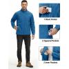imageTACVASEN Mens Lightweight Softshell Jacket Fleece Lined Waterproof Tactical Rain Zip Up Winter Coat Windbreaker Casual08green Blue