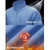 imageTACVASEN Mens Lightweight Softshell Jacket Fleece Lined Waterproof Tactical Rain Zip Up Winter Coat Windbreaker Casual09lignt Blue