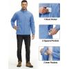 imageTACVASEN Mens Lightweight Softshell Jacket Fleece Lined Waterproof Tactical Rain Zip Up Winter Coat Windbreaker Casual09lignt Blue