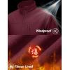 imageTACVASEN Mens Lightweight Softshell Jacket Fleece Lined Waterproof Tactical Rain Zip Up Winter Coat Windbreaker Casual10wine Red
