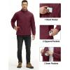 imageTACVASEN Mens Lightweight Softshell Jacket Fleece Lined Waterproof Tactical Rain Zip Up Winter Coat Windbreaker Casual10wine Red