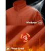 imageTACVASEN Mens Lightweight Softshell Jacket Fleece Lined Waterproof Tactical Rain Zip Up Winter Coat Windbreaker Casual11dark Orange