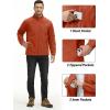 imageTACVASEN Mens Lightweight Softshell Jacket Fleece Lined Waterproof Tactical Rain Zip Up Winter Coat Windbreaker Casual11dark Orange
