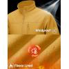 imageTACVASEN Mens Lightweight Softshell Jacket Fleece Lined Waterproof Tactical Rain Zip Up Winter Coat Windbreaker Casual13yellow