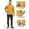 imageTACVASEN Mens Lightweight Softshell Jacket Fleece Lined Waterproof Tactical Rain Zip Up Winter Coat Windbreaker Casual13yellow