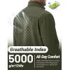 imageTACVASEN Mens Lightweight Softshell Jacket Waterproof Lightweight Fleece Lined Winter Coat with 4 Pockets WindbreakerArmygreen