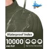 imageTACVASEN Mens Lightweight Softshell Jacket Waterproof Lightweight Fleece Lined Winter Coat with 4 Pockets WindbreakerArmygreen