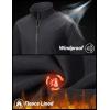 imageTACVASEN Mens Lightweight Softshell Jacket Waterproof Lightweight Fleece Lined Winter Coat with 4 Pockets WindbreakerBlack