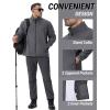 imageTACVASEN Mens Lightweight Softshell Jacket Waterproof Lightweight Fleece Lined Winter Coat with 4 Pockets WindbreakerDarkgrey