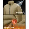 imageTACVASEN Mens Lightweight Softshell Jacket Waterproof Lightweight Fleece Lined Winter Coat with 4 Pockets WindbreakerKhaki