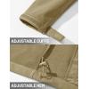 imageTACVASEN Mens Lightweight Softshell Jacket Waterproof Lightweight Fleece Lined Winter Coat with 4 Pockets WindbreakerKhaki