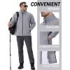 imageTACVASEN Mens Lightweight Softshell Jacket Waterproof Lightweight Fleece Lined Winter Coat with 4 Pockets WindbreakerLightgrey