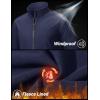 imageTACVASEN Mens Lightweight Softshell Jacket Waterproof Lightweight Fleece Lined Winter Coat with 4 Pockets WindbreakerNavy