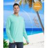 imageTACVASEN Sun Hoodies for Men Lightweight Shirts UPF 50 with Thumb Holes Light Green S