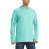 imageTACVASEN Sun Hoodies for Men Lightweight Shirts UPF 50 with Thumb Holes Light Green S