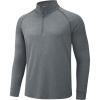 imageTACVASEN Mens 14 Zip Shirts Long Sleeves Lightweight Sun Protection UPF 50 Tops Running Workout GolfAdark Grey