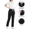 imageTACVASEN Womens Fleece Lined Sweatpants Winter Thermal Thick Sherpa Pants with Pockets Warm Cotton Athletic Lounge CasualBlack
