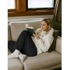 imageTACVASEN Womens Fleece Lined Sweatpants Winter Thermal Thick Sherpa Pants with Pockets Warm Cotton Athletic Lounge CasualBlack