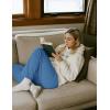 imageTACVASEN Womens Fleece Lined Sweatpants Winter Thermal Thick Sherpa Pants with Pockets Warm Cotton Athletic Lounge CasualBlue