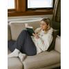 imageTACVASEN Womens Fleece Lined Sweatpants Winter Thermal Thick Sherpa Pants with Pockets Warm Cotton Athletic Lounge CasualDark Grey
