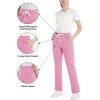 imageTACVASEN Womens Fleece Lined Sweatpants Winter Thermal Thick Sherpa Pants with Pockets Warm Cotton Athletic Lounge CasualPink