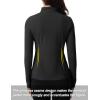 imageTACVASEN Womens Quarter Zip Pullover Workout Jacket Long Sleeve Athletic Sweatshirt Running Golf Tops with Thumb HolesBlack