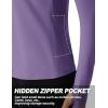 imageTACVASEN Womens Quarter Zip Pullover Workout Jacket Long Sleeve Athletic Sweatshirt Running Golf Tops with Thumb HolesDarkpurple
