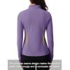 imageTACVASEN Womens Quarter Zip Pullover Workout Jacket Long Sleeve Athletic Sweatshirt Running Golf Tops with Thumb HolesDarkpurple