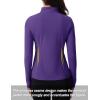 imageTACVASEN Womens Quarter Zip Pullover Workout Jacket Long Sleeve Athletic Sweatshirt Running Golf Tops with Thumb HolesDeeppurple