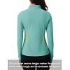 imageTACVASEN Womens Quarter Zip Pullover Workout Jacket Long Sleeve Athletic Sweatshirt Running Golf Tops with Thumb HolesGraygreen