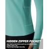 imageTACVASEN Womens Quarter Zip Pullover Workout Jacket Long Sleeve Athletic Sweatshirt Running Golf Tops with Thumb HolesGraygreen