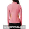 imageTACVASEN Womens Quarter Zip Pullover Workout Jacket Long Sleeve Athletic Sweatshirt Running Golf Tops with Thumb HolesGraypink