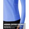 imageTACVASEN Womens Quarter Zip Pullover Workout Jacket Long Sleeve Athletic Sweatshirt Running Golf Tops with Thumb HolesLightblue