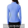 imageTACVASEN Womens Quarter Zip Pullover Workout Jacket Long Sleeve Athletic Sweatshirt Running Golf Tops with Thumb HolesLightblue