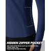 imageTACVASEN Womens Quarter Zip Pullover Workout Jacket Long Sleeve Athletic Sweatshirt Running Golf Tops with Thumb HolesNavy