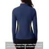 imageTACVASEN Womens Quarter Zip Pullover Workout Jacket Long Sleeve Athletic Sweatshirt Running Golf Tops with Thumb HolesNavy