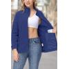imageTACVASEN womens Women Fleece CoatRoyal Blue