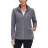 imageTACVASEN Womens Full Zip Fleece Jacket Lightweight Jacket Womens Winter Warm Coats with 2 Zipper Pockets